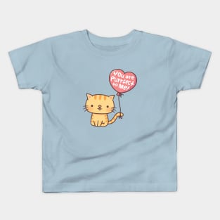 Cute You Are Purrfect To Me Kitty Cat Pun Kids T-Shirt